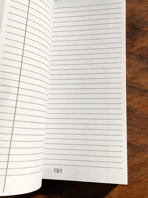 Interior foliado de Libro de Acta personalizado