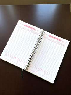 Interior de agenda personalizada